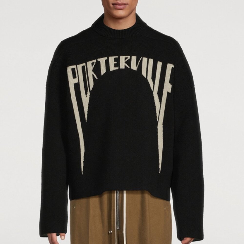 BNWT AW24 RICK OWENS "PORTERVILLE" JUMBO CREWNECK SWEATER XS & M
